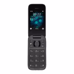HMD Nokia 2660 Flip - 4G, VoLTE, 2,8"+1,77", 0,3MP, 48MB/128MB, Black, Flip, Dual SIM, 7.11 cm (2.8"), 0.3 MP, 1450 mAh, Blac ...