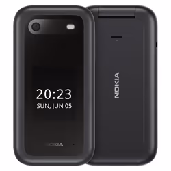 HMD Nokia 2660 Flip - 4G, VoLTE, 2,8"+1,77", 0,3MP, 48MB/128MB, Black