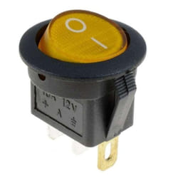 10pcs 4Color 3Pins LED Light Boat Rocker Switches Car ON/OFF Rocker Toggle Switch - yellow