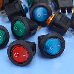 10pcs 4Color 3Pins LED Light Boat Rocker Switches Car ON/OFF Rocker Toggle Switch - red