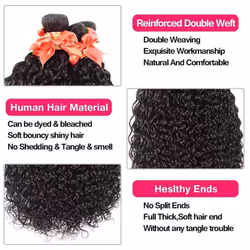 Water Wave Bundles with Closure Brazilian Wet and Wavy Bundles with Lace Closure Virgin Hair Bundles with Closure 10A Curly Weave Bundles with Closure