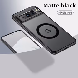 For Google Pixel 8 Pro 7 7A Magsafe Case Magnetic Wireless Charging Translucent Frosted Shockproof Acrylic Bumper Cover for P ...