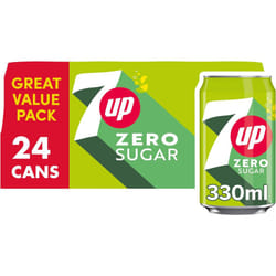 7UP Zero Lemon & Lime Cans 24 x 330ml UK