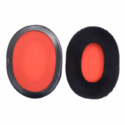 1 Pair Soft Headphone Earpads Hyperx Cloud Ã² - Black, Faux Leather