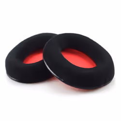 1 Pair Soft Headphone Earpads Hyperx Cloud Ã² - Red, Plush
