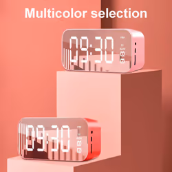 Multifunction Wireless Bluetooth Alarm Clock - White