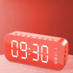 Multifunction Wireless Bluetooth Alarm Clock - White