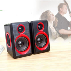1 Pair Multimedia Surround Sound Stereo Wired Speakers for PC Laptop