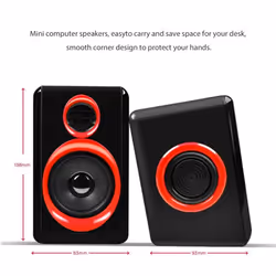 1 Pair Multimedia Surround Sound Stereo Wired Speakers for PC Laptop
