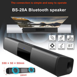 BS-28A Portable Bluetooth Stereo Speaker FM Card Home Theater Soundbar