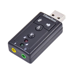 USB External 7.1 Channel Sound Card Microphone Audio Adapter for PC