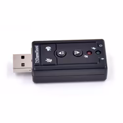 USB External 7.1 Channel Sound Card Microphone Audio Adapter for PC