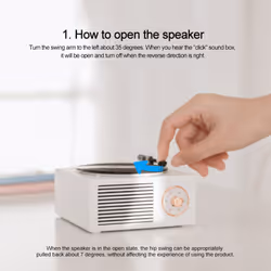 Mini Retro Vinyl Record Wireless AUX Music Player - Green