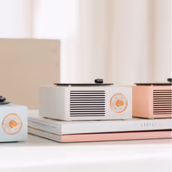 Mini Retro Vinyl Record Wireless AUX Music Player - Pink