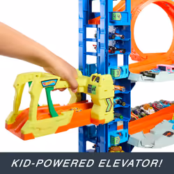 Hot Wheels Let's Race Netflix - City Ultimate Garage Playset with 2 Die-Cast Cars, Toy Storage for 50+ 1:64 Scale Cars, 4 Levels of Track Play, Defeat