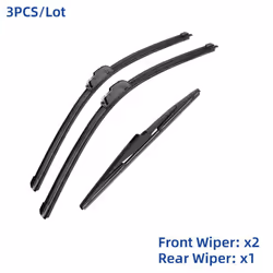 3pcs For Hyundai Santa Fe Dm 2012-2017 26&quot; 14&quot; 13&quot; Front Rear Wiper Blades Windshield Windscreen Window Cutter Accessories - Left Hand
