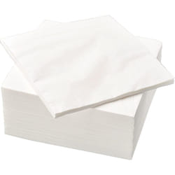 IKEA FANTASTISK - Paper Napkin, White / 100 Pack - 40x40 cm