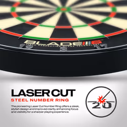WINMAU Darts Blade 6 Triple Core Carbon Professional PDC Dartboard with Official tournament specifications | Endorsed by the PDC