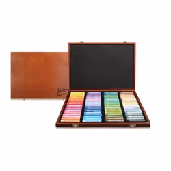 Mungyo Gallery Soft Oil Pastels Wood Box Set of 72 - Assorted Colors (MOPV-72W)
