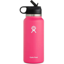Water Bottle | Straw Lid  |  Outdoor Portable Insulated Cup - Pink, 40oz