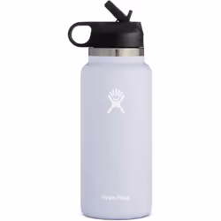 Water Bottle | Straw Lid | Outdoor Portable Insulated Cup - White, 40oz