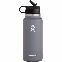 Water Bottle | Straw Lid | Outdoor Portable Insulated Cup - Grey, 40oz