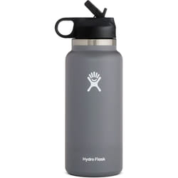 Water Bottle | Straw Lid  |  Outdoor Portable Insulated Cup - Grey, 40oz