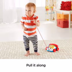 Fisher-Price FGW66 Chatter Telephone, Toddler Pull Along Toy Phone with Numbers and Sounds for 1 Year Old