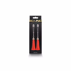 Bound Nipple Clamps Red Tassel