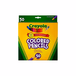 Crayola BIN684050BN Crayola Colored Pencils Full Len Assorted Colors Peggable, Box of 2 - 50 Count Per Box