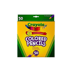 Crayola BIN684050BN Crayola Colored Pencils Full Len Assorted Colors Peggable, Box of 2 - 50 Count Per Box