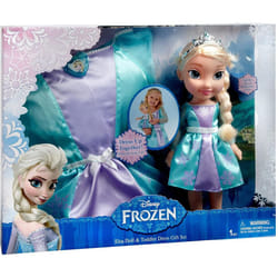 Disney Frozen Toddler Elsa Doll & Toddler Dress Gift Set