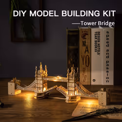 Robotime Tower Bridge 3D Puzzle Wooden Model Craft Kits for Adult Gift