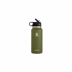 Water Bottle | Straw Lid | Outdoor Portable Insulated Cup - Dark green, 40oz