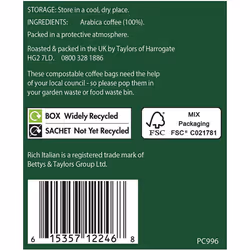 Taylors of Harrogate Rich Italian Coffee Bags - 10 Enveloped Bags (Pack of 3, Total of 30 Coffee Bags)
