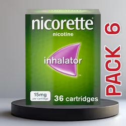 Nicorette 15mg Inhalator 6x36 (216) Cartridges for All Smokers