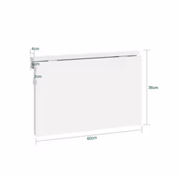 SoBuy FWT03-W Wall-Mounted Drop-Leaf Table - 60x40cm