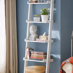 SoBuy FRG17-W, 5 Tiers Ladder Shelf Wall Shelf Bookcase Storage