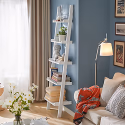 SoBuy FRG17-W, 5 Tiers Ladder Shelf Wall Shelf Bookcase Storage