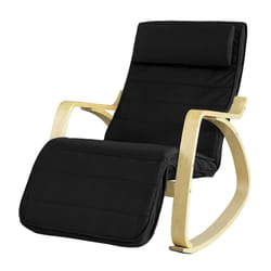 SoBuyÂ® FST16-SCH, Rocking Chair Lounge Chair with Footrest Design