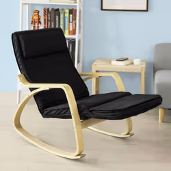 SoBuyÂ® FST16-SCH, Rocking Chair Lounge Chair with Footrest Design