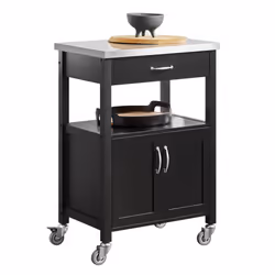 SoBuyÂ® FKW22-SCH, Kitchen Cabinet Kitchen Storage Trolley, Black