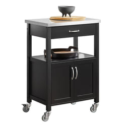 SoBuyÂ® FKW22-SCH, Kitchen Cabinet Kitchen Storage Trolley, Black