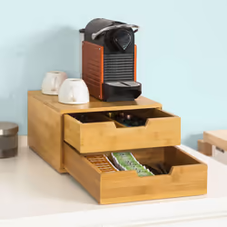 SoBuy FRG82-N, Coffee Pod Capsule Tea Storage Box Organizer 2 Drawers