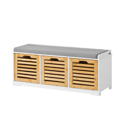 SoBuyÂ® FSR23-WN, 3 Drawers Storage Bench Shoe Cabinet Shoe Rack Bench