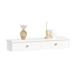 SoBuyÂ® FRG43-W, Floating Shelf Wall Drawers Wall Shelf with 2 Drawers