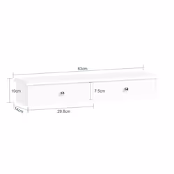 SoBuyÂ® FRG43-W, Floating Shelf Wall Drawers Wall Shelf with 2 Drawers