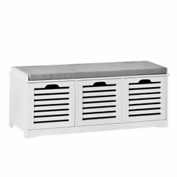SoBuy® FSR23-W, 3 Drawers Storage Bench Shoe Cabinet Shoe Rack Bench