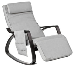 SoBuyÂ® FST20-HG, Rocking Chair Lounge Chair with Adjustable Footrest & Side Bag