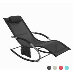 SoBuyÂ® OGS28-SCH,  Garden Rocking Chair Sun Lounger with Side Bag